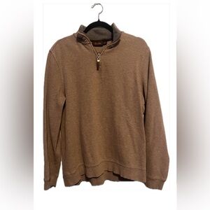 Tasso Elba Spa Men’s Brown Quarter Zip Sweater